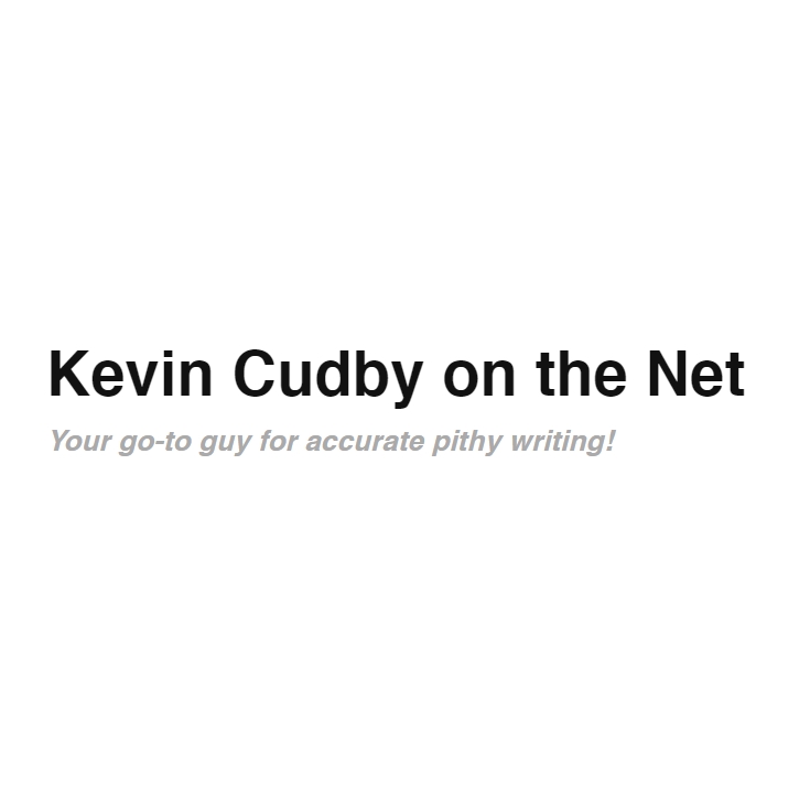 Kevin Cudby on the Net